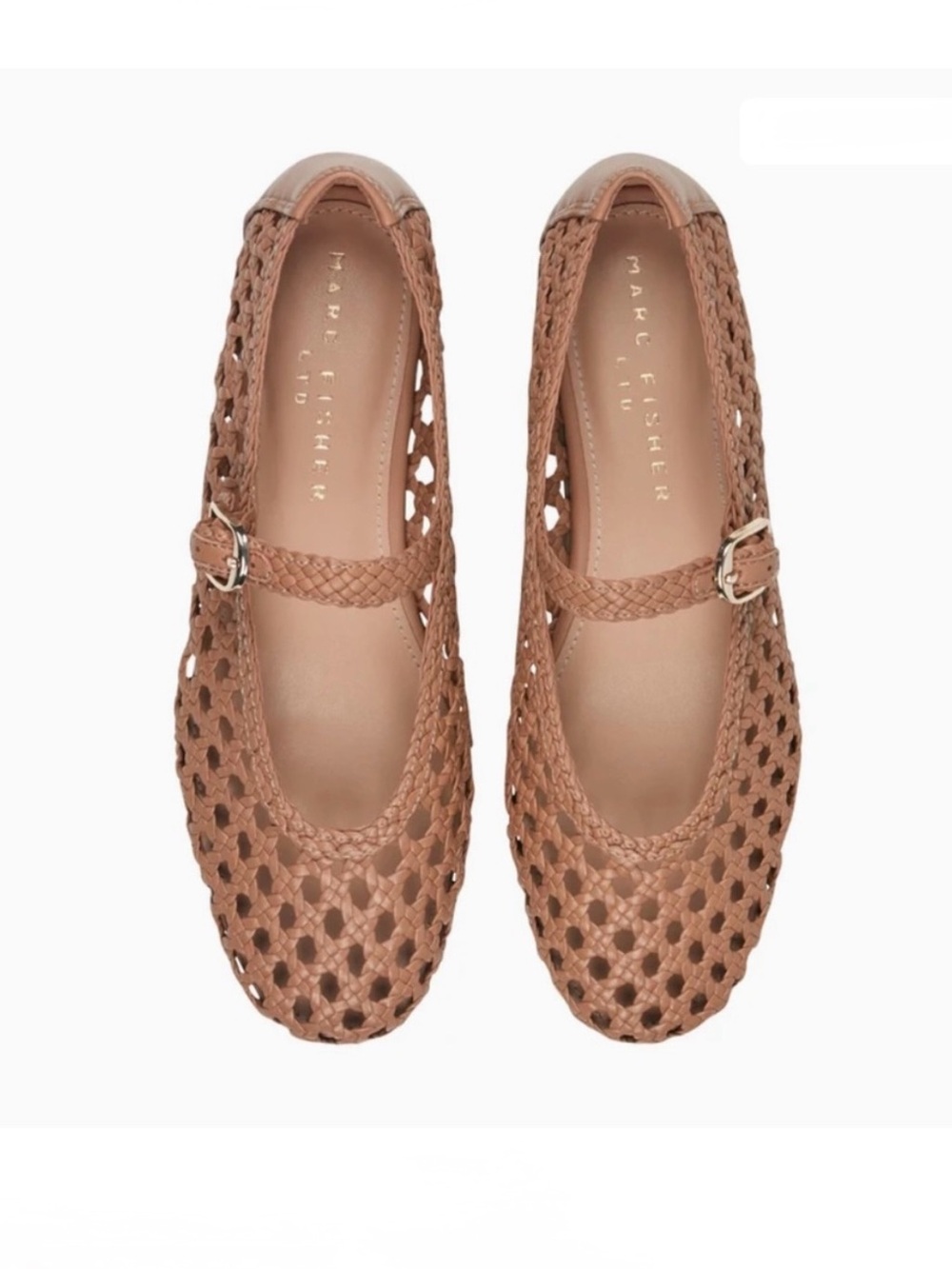 MARC FISHER We Evonna Woven
Leather Mary Jane
Ballet Flat Sz 8
$170 Natural